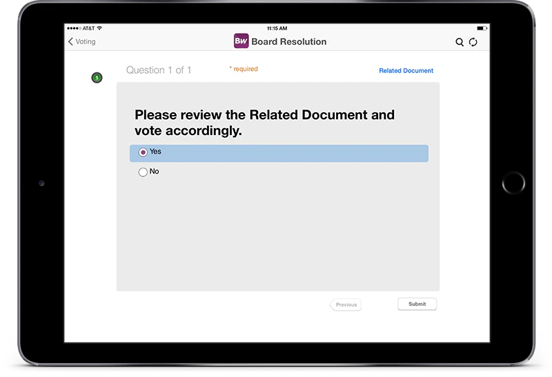 screenshot of Computershare BoardWorks